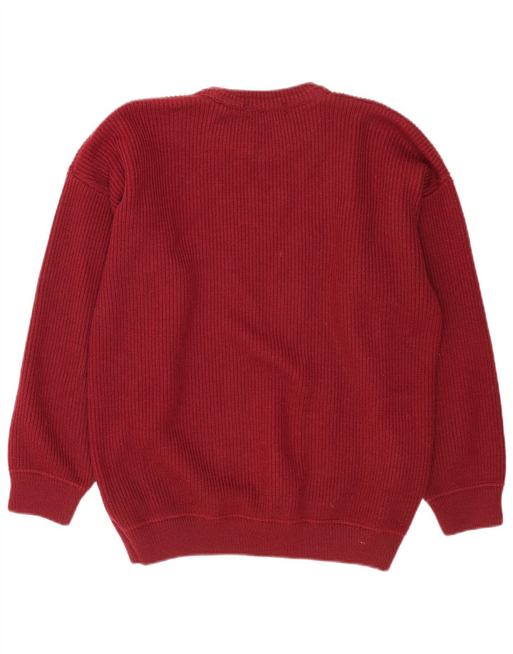 Blarney Herre Crew Neck Jumper Sweater Medium Burgundy Uld
