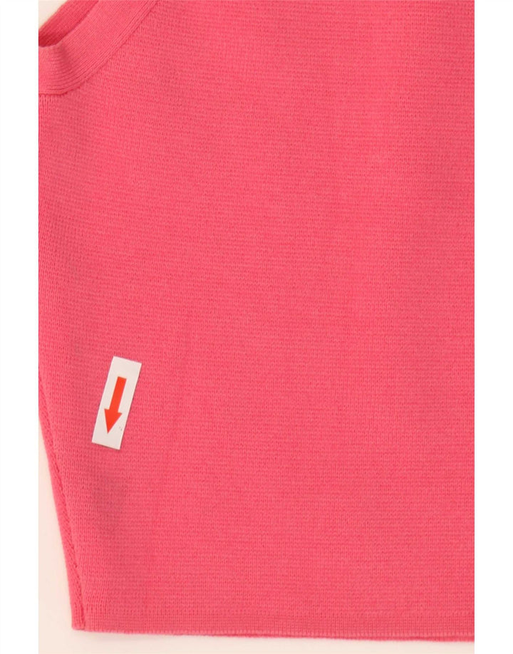 Zara Womens Crop Vest Top UK 12 Medium Pink