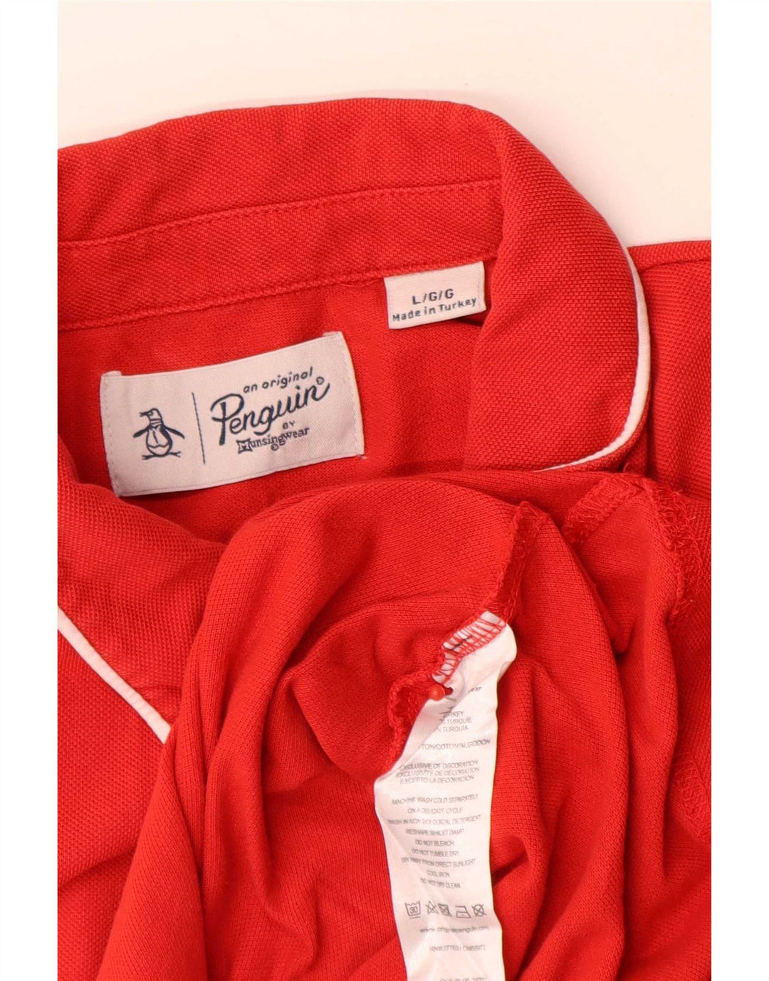 Penguin Herre Polo Shirt Stor Rød Bomuld