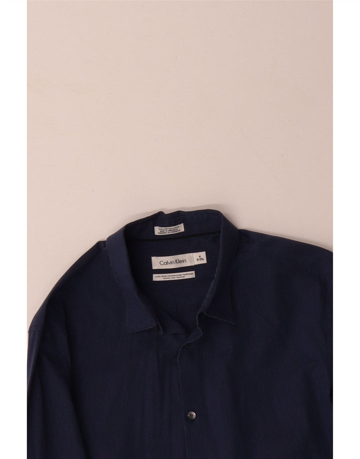CALVIN KLEIN Herreskjorte str. 15 15 1/2 Medium Marineblå nålestribet bomuld