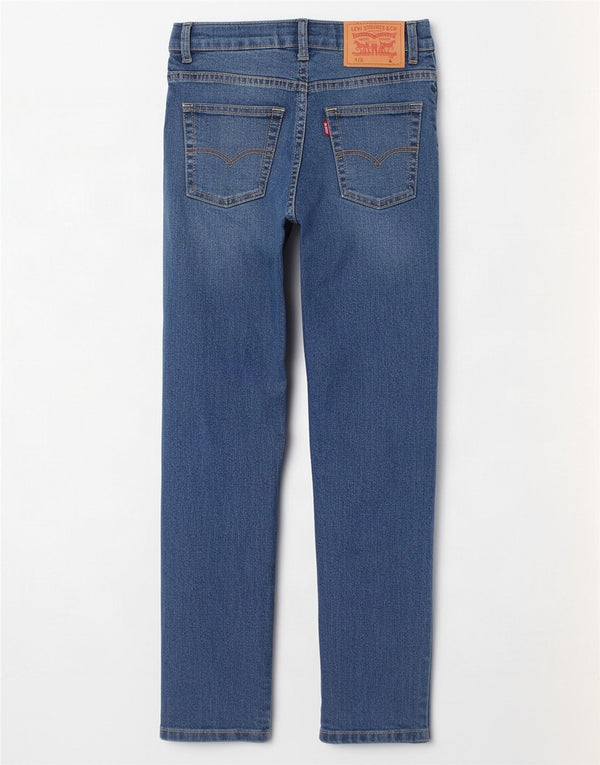 Levi's Boys 511 Slim Jeans 7-8 år W22 L23 Blå Bomuld