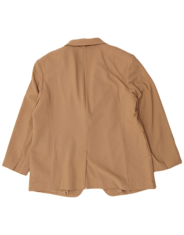 Marks & Spencer Dame 1-knaps blazerjakke UK 18 XL Beige Polyester