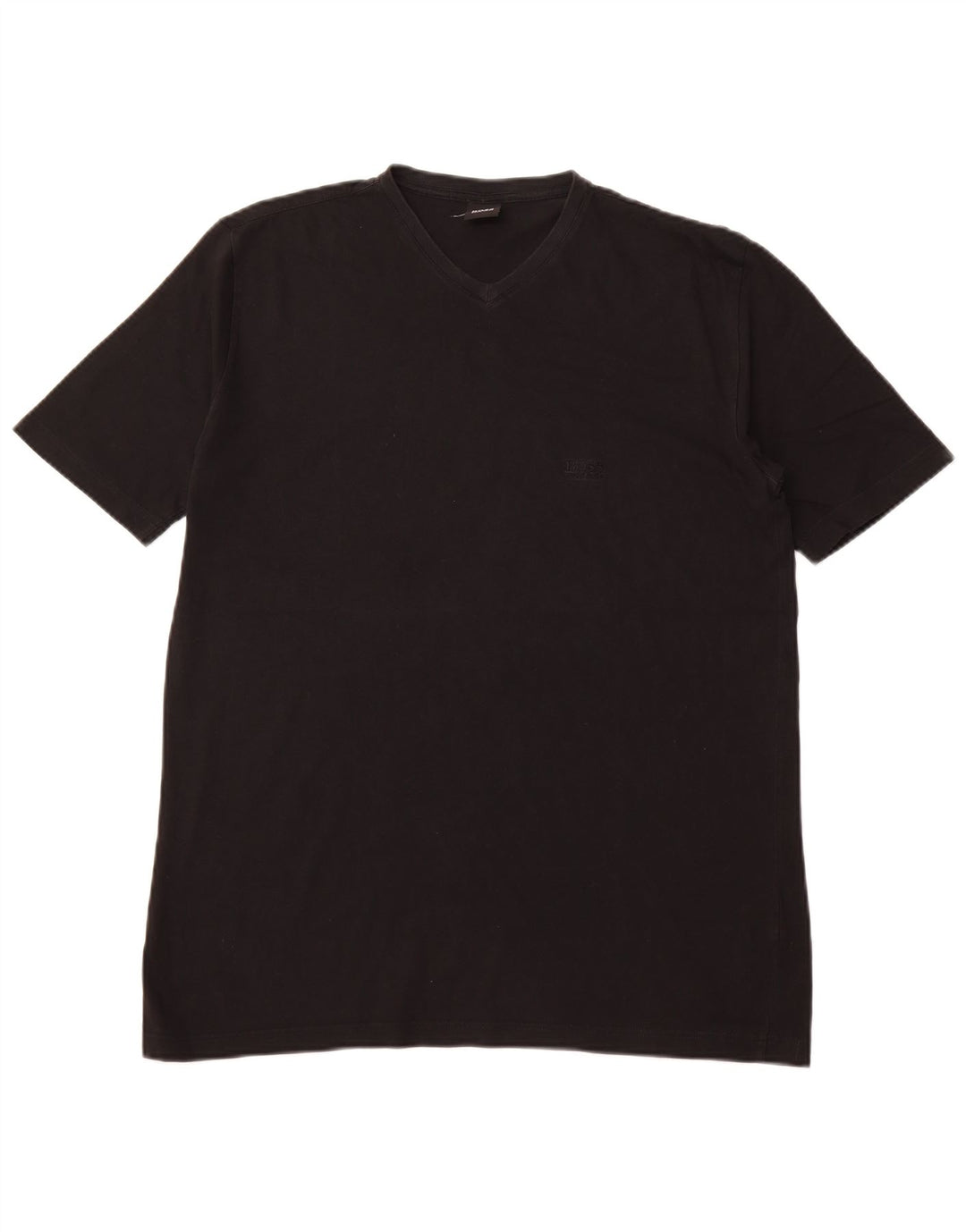 HUGO BOSS Herre T-Shirt Top Stor Sort Bomuld