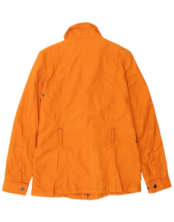 Zara Womens Utility Jacket UK 10 Small Orange Nylon