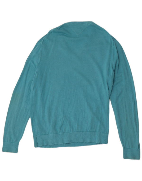 Tommy Hilfiger Herre V-hals sweater XL Blå Bomuld