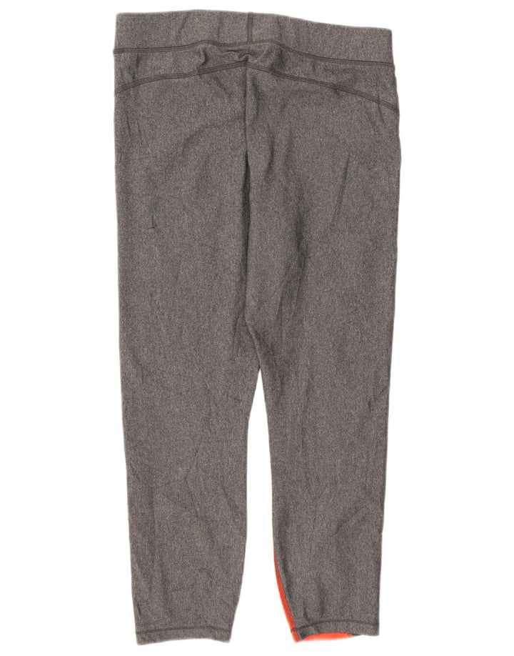 Under Armour Dame Capri Leggings UK 14 Stor Grå Geometrisk Polyester