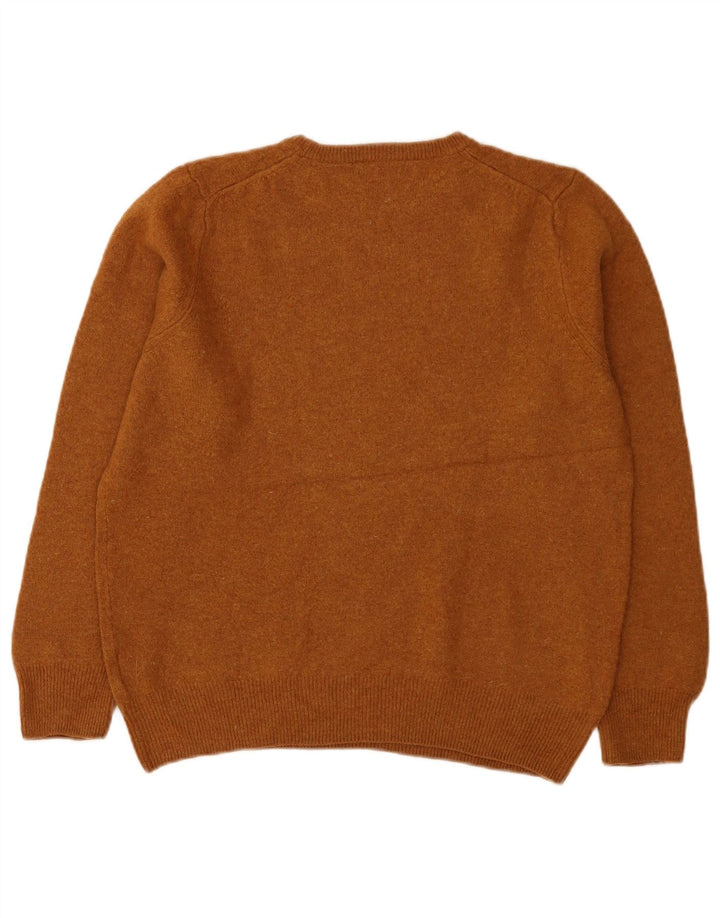 Marks & Spencer Dame sweater med rund hals DK 14 Stor brun lammeuld