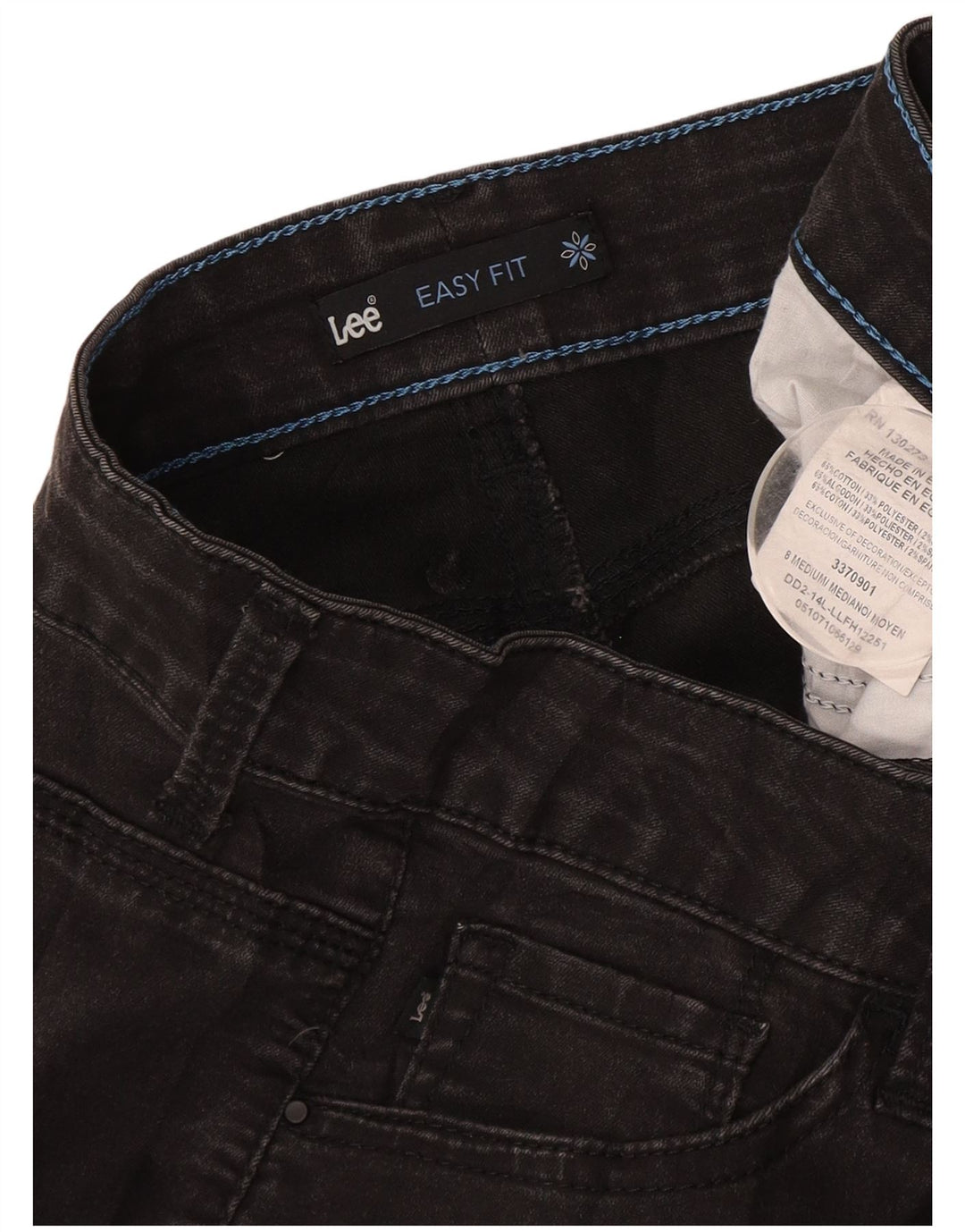 Lee Dame Easy Fit Capri Jeans US 8 Medium W28 L21 Sort Bomuld