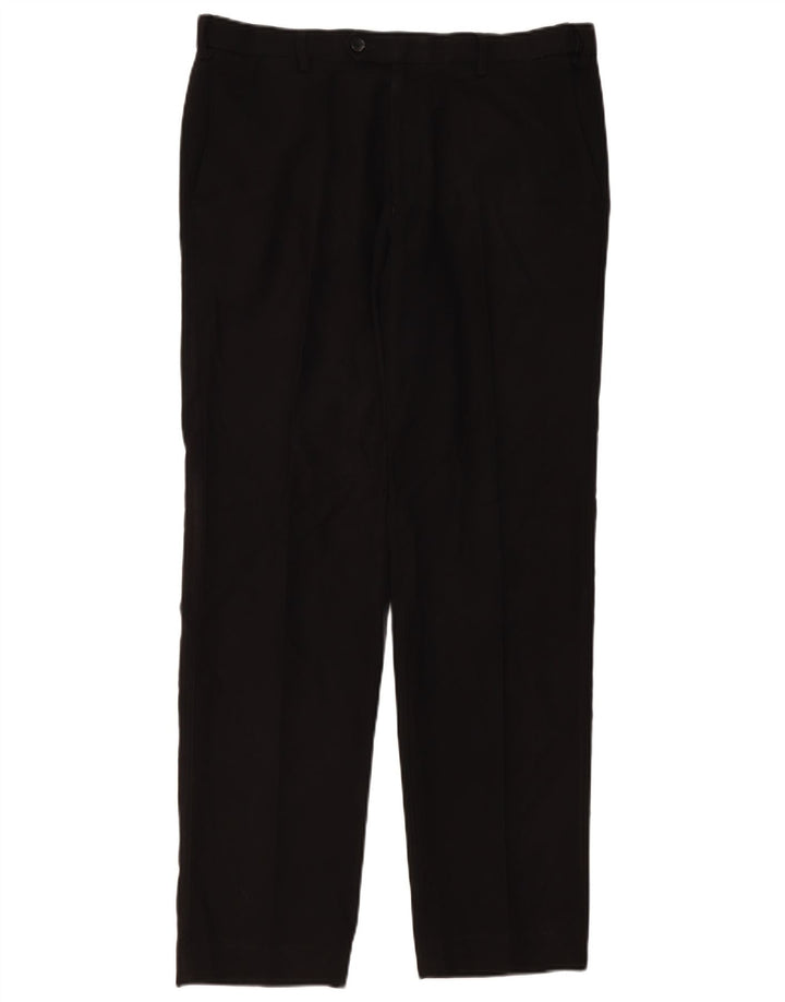 Marks & Spencer Herre Skræddersyet Fit Suit Bukser W36 L33 Sort polyester