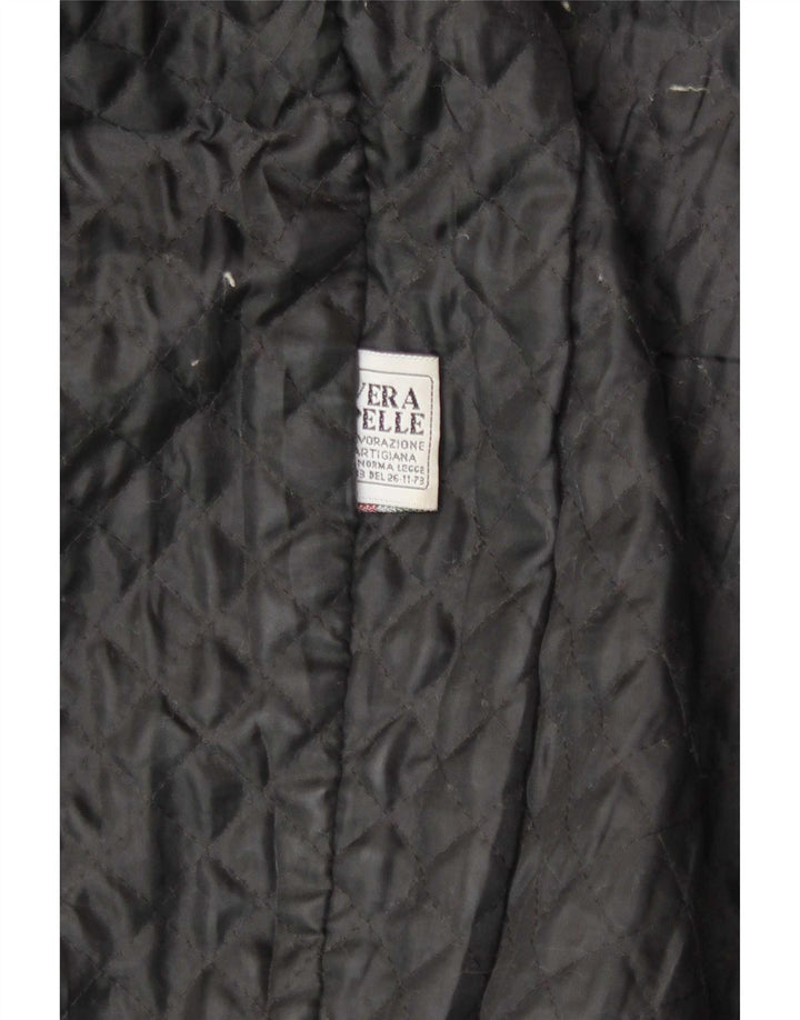 Vintage herre læderjakke IT 48 Medium Sort