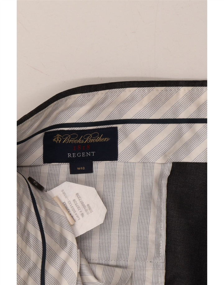 BROOKS BROTHERS Mens Regent Slim Suit Trousers W40 L32 Grey Vintage Brooks Brothers and Second-Hand Brooks Brothers from Messina Hembry 