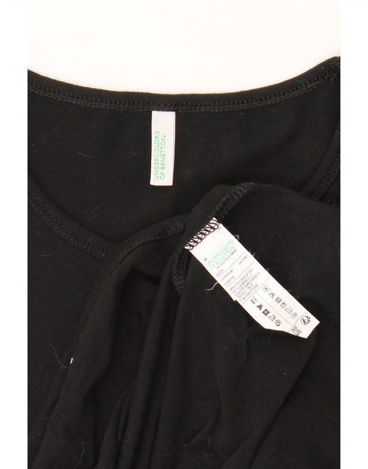 BENETTON Womens T-Shirt Top UK 10 Small Black Cotton Vintage Benetton and Second-Hand Benetton from Messina Hembry 
