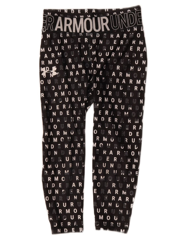 Under Armour Girls Grafiske Leggings 7-8 år Lille sort polyester