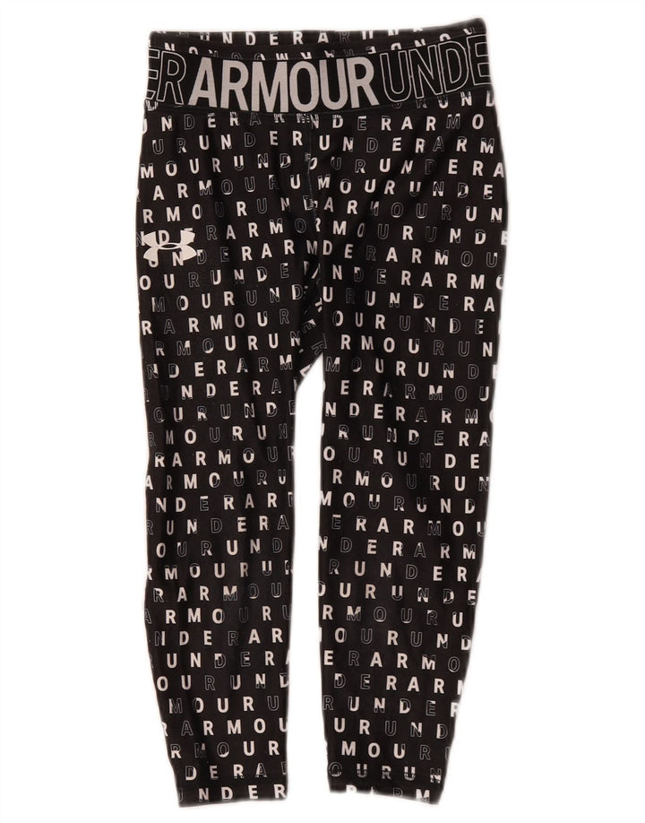 Under Armour Girls Grafiske Leggings 7-8 år Lille sort polyester