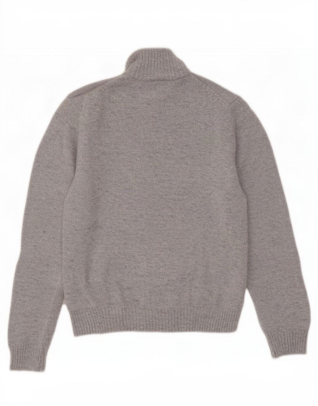 Marks & Spencer Herre sweater med lynlåshals mellemgrå uld