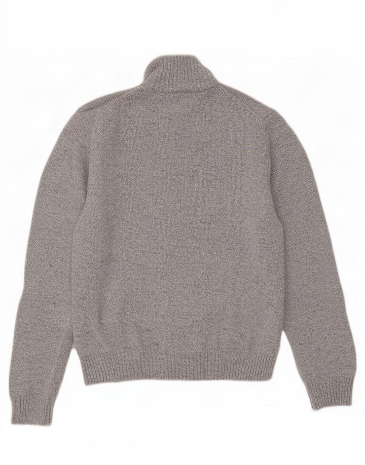 Marks & Spencer Herre sweater med lynlåshals mellemgrå uld