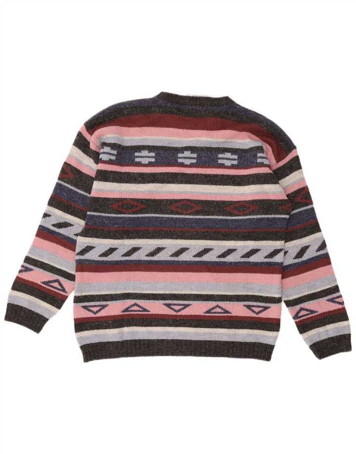 MULTIBLU Dame sweater med rund hals DK 18 XL Flerfarvet Aztec