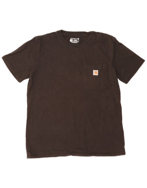 Carhartt Dame Loose Fit T-Shirt Top US 8/10 Medium Sort Bomuld