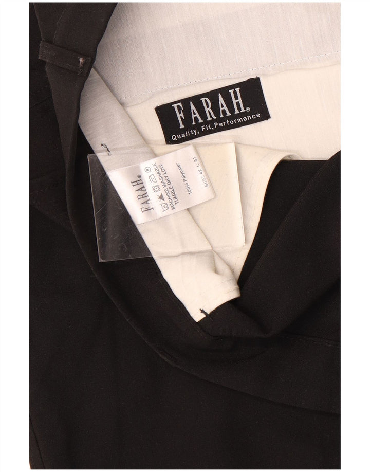 FARAH Herre tilspidsede Chinobukser W42 L31 Sort polyester