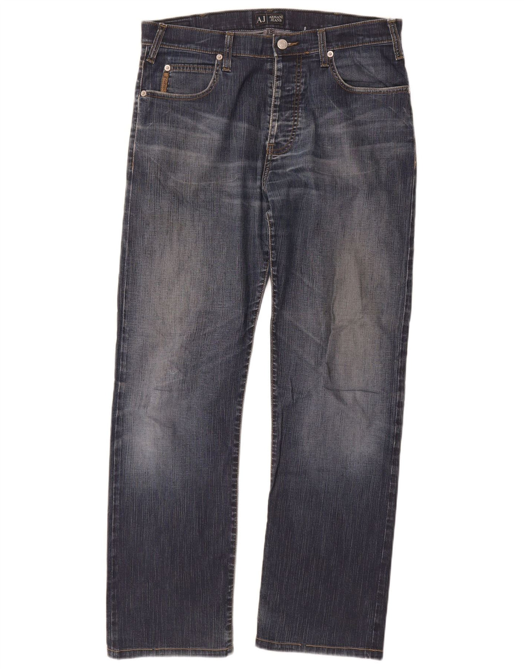 Armani Straight Jeans til mænd W33 L29 Blå Bomuld