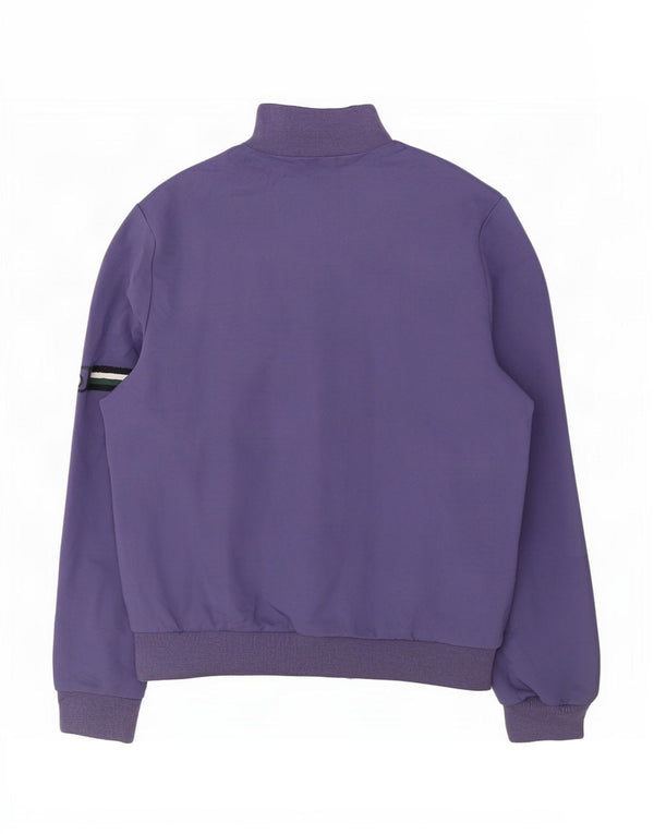 Harmont & Blaine Mens Graphic Bomber Jacket UK 44 2XL Purple Rayon