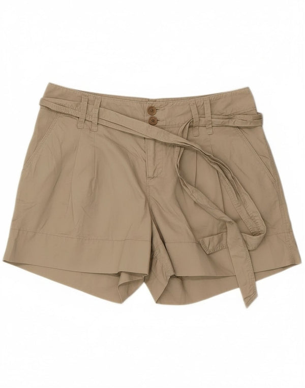 Benetton Dame Pegged Chino Shorts IT 40 Small W30 Beige Bomuld