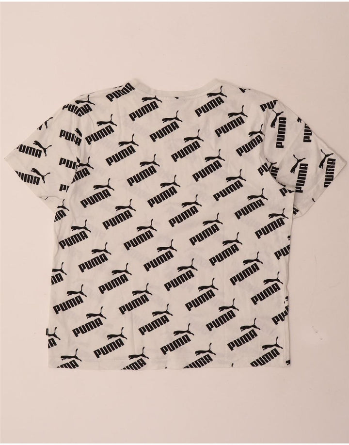 Puma Herre grafisk T-shirt Top Medium Hvid Bomuld