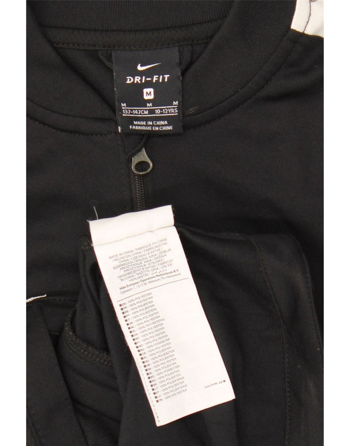 Nike drenge Dri Fit træningsdragt topjakke 10-11 år medium sort farveblok