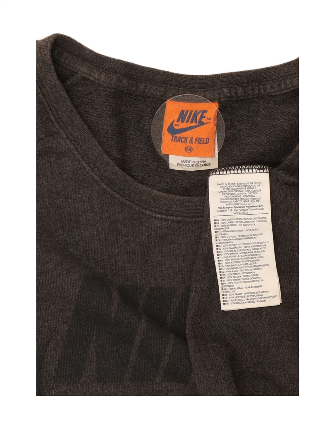 Nike Herre grafisk sweatshirt Jumper Medium Grå Bomuld