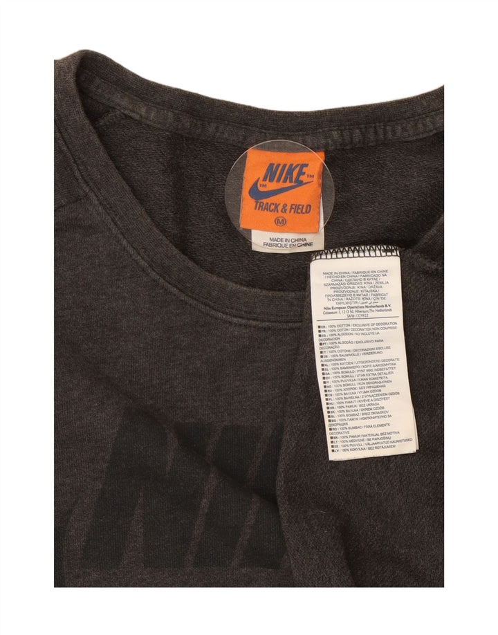 Nike Herre grafisk sweatshirt Jumper Medium Grå Bomuld