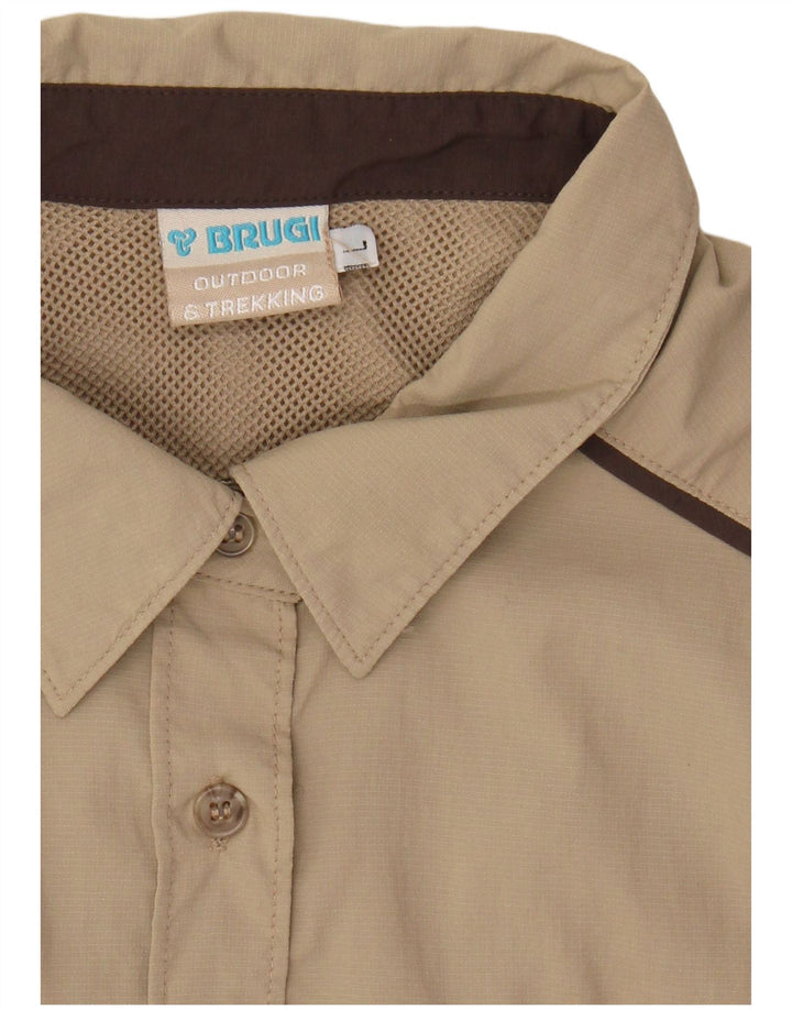 BRUGI Dameskjorte UK 16 Stor Beige Polyamid