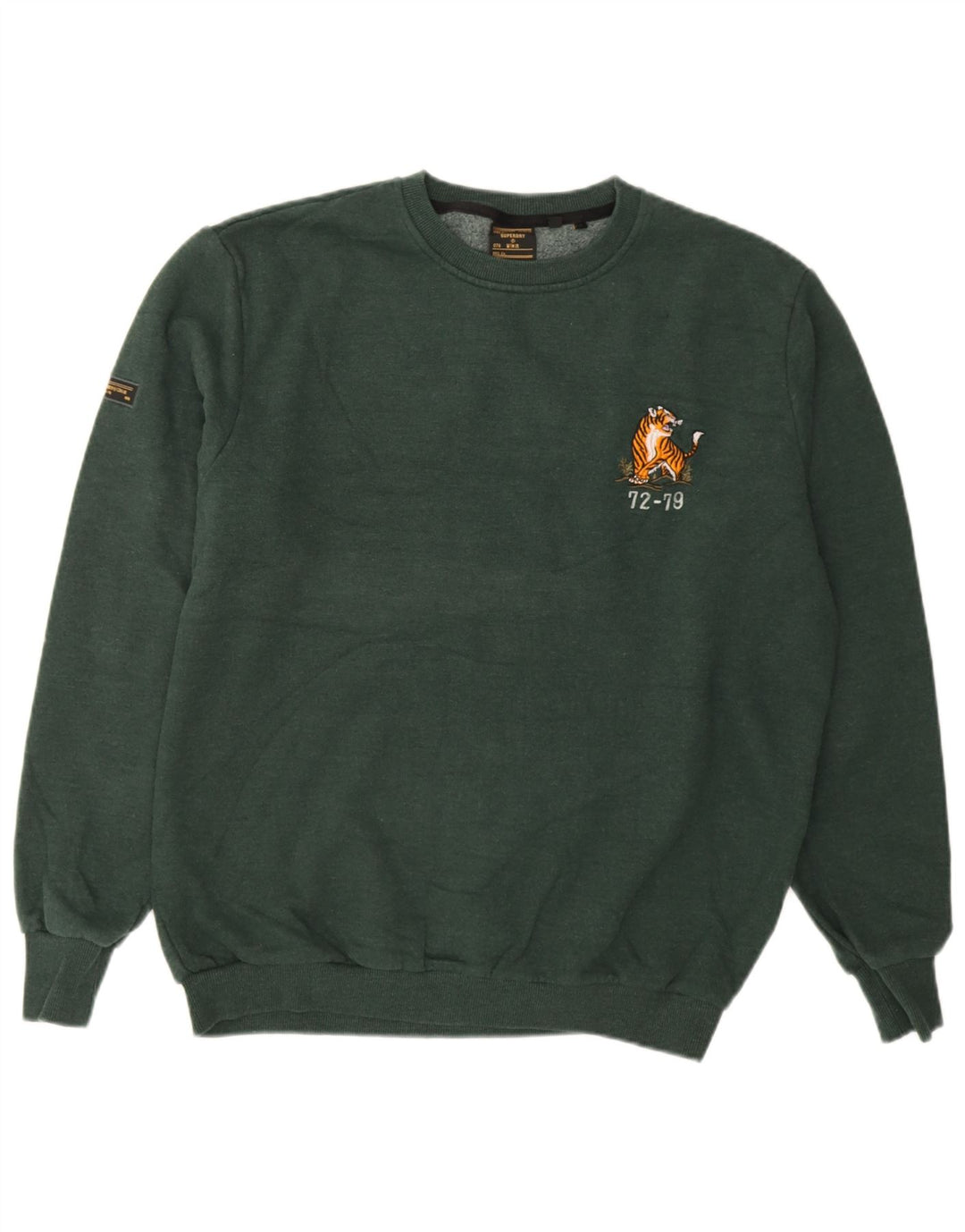 Superdry Herre grafisk sweatshirt Jumper XL Grøn bomuld
