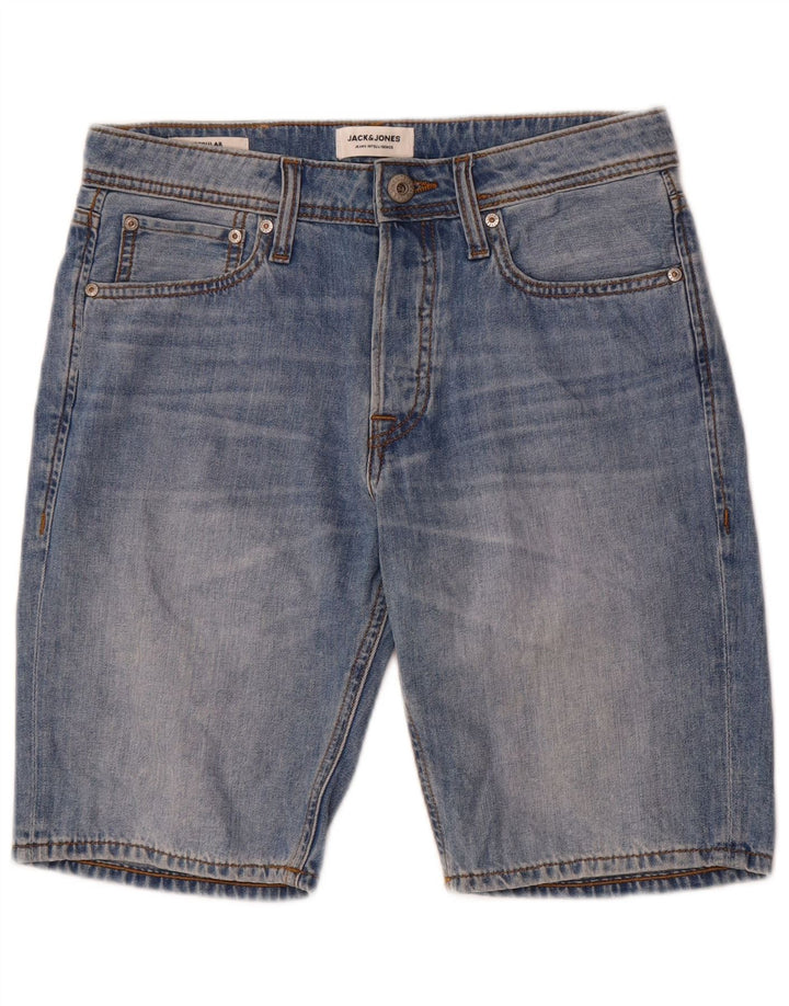 Jack & Jones Herre almindelige denimshorts Små W29 blå bomuld