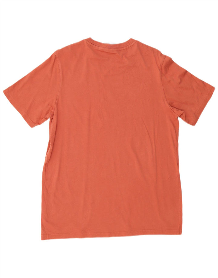 Adidas Grafisk T-shirt til mænd, medium orange bomuld