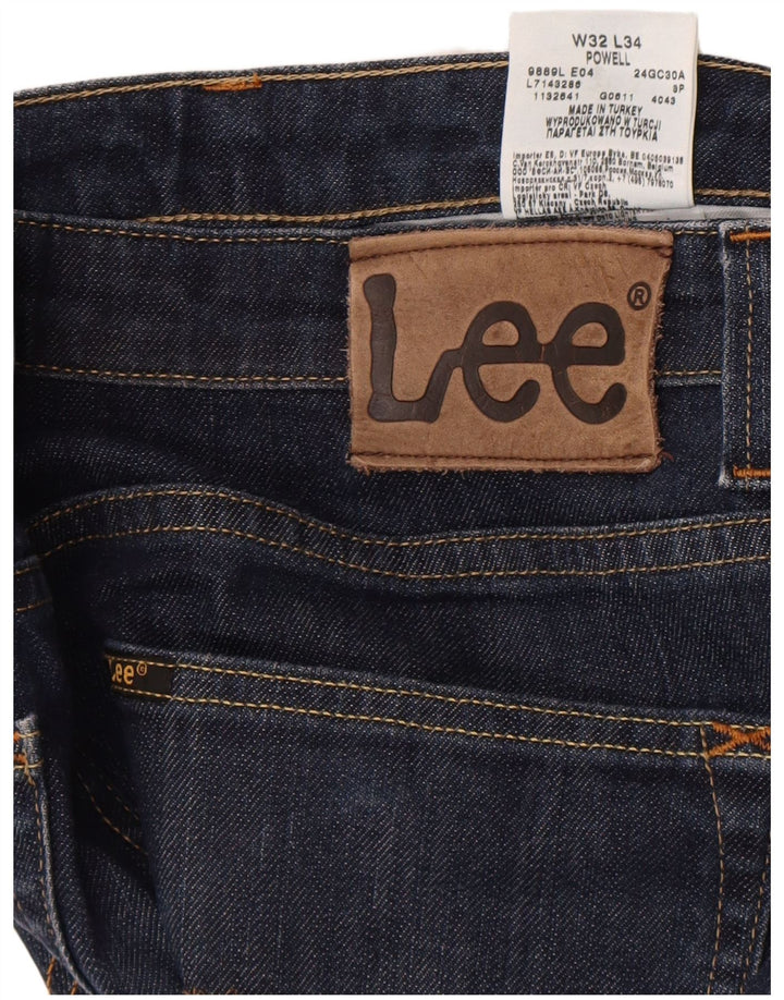 Lee Mens Powell Slim Jeans W32 L30 Marineblå Bomuld
