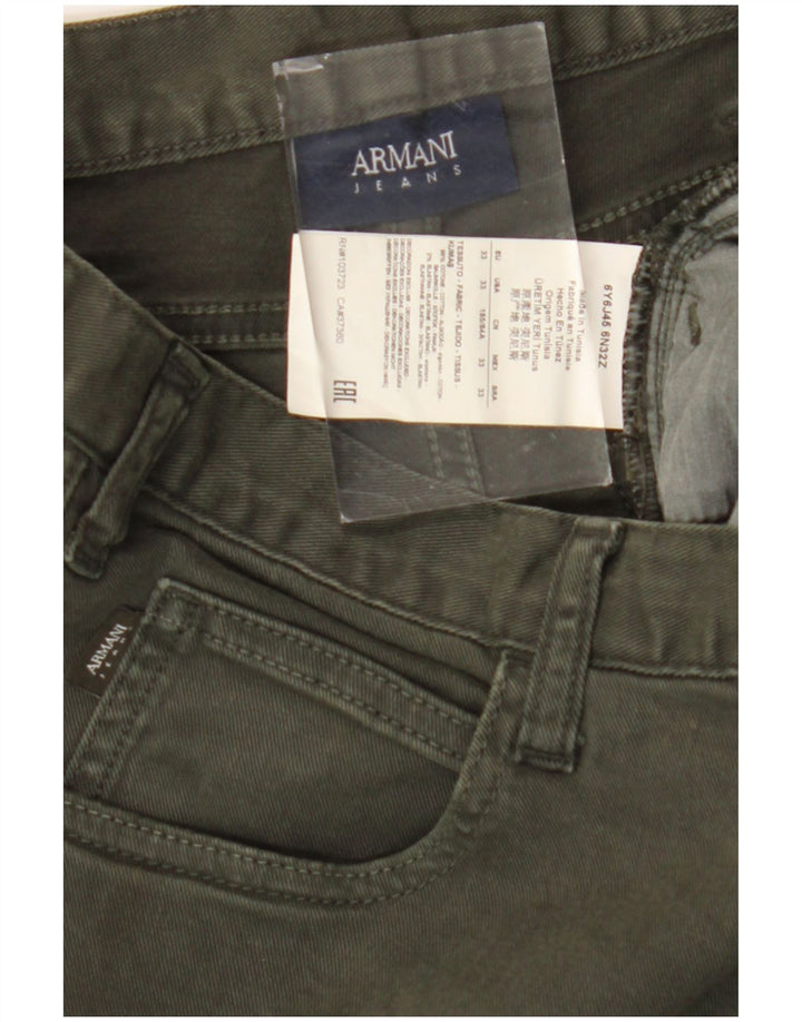 Armani Herre Slim Jeans W33 L28 Grøn Bomuld
