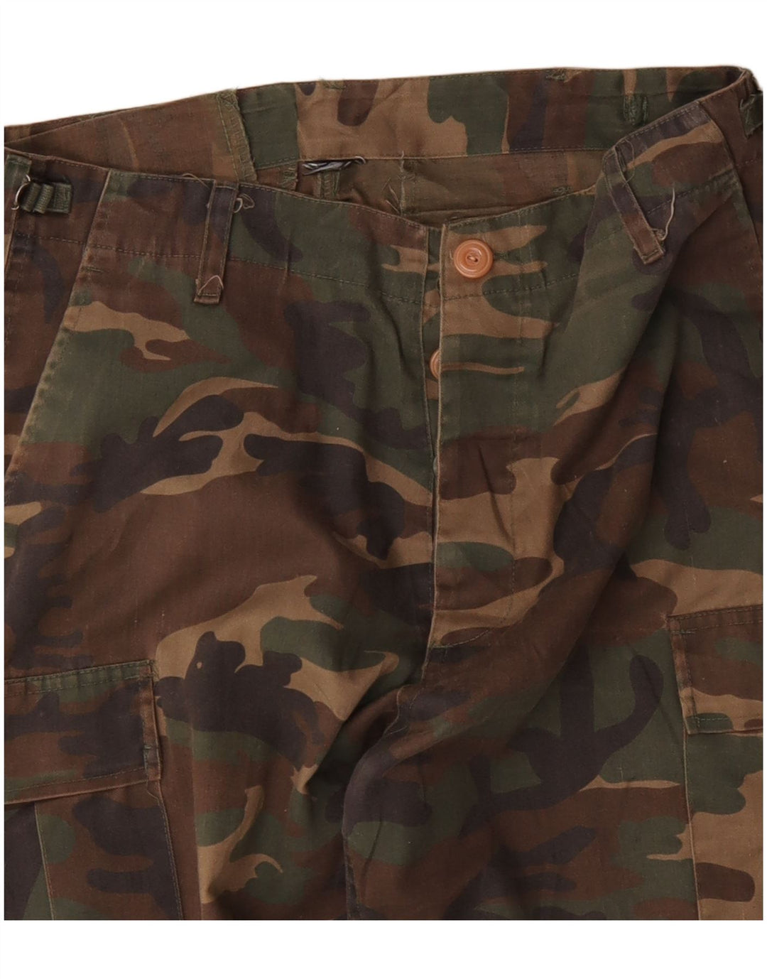 VINTAGE Straight Cargo bukser til mænd W36 L31 Khaki Camouflage