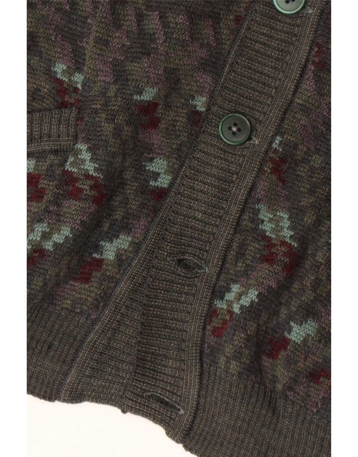 Vintage Herre cardigan Sweater Large Grey