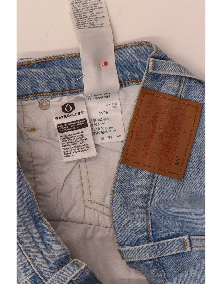 Levi's Womens 501 denimshorts W26 Små blå bomuld