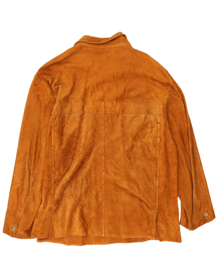Pelle Moda Herre Ruskindsjakke IT 56 3XL Brunt Læder
