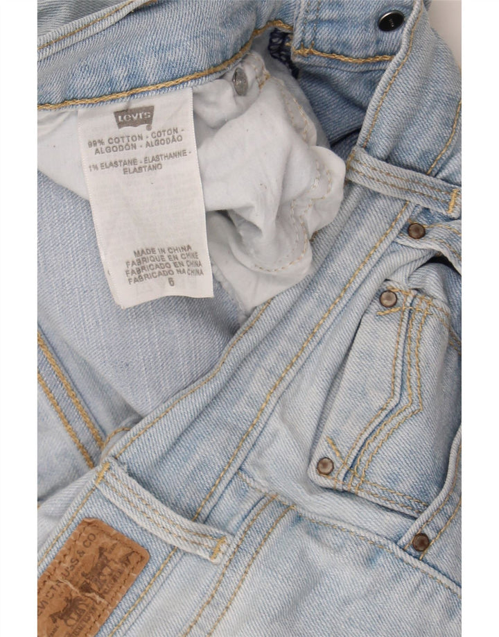 LEVI'S Womens 515 Denim Shorts US 6 Medium W30 Blue Cotton Vintage Levi's and Second-Hand Levi's from Messina Hembry 