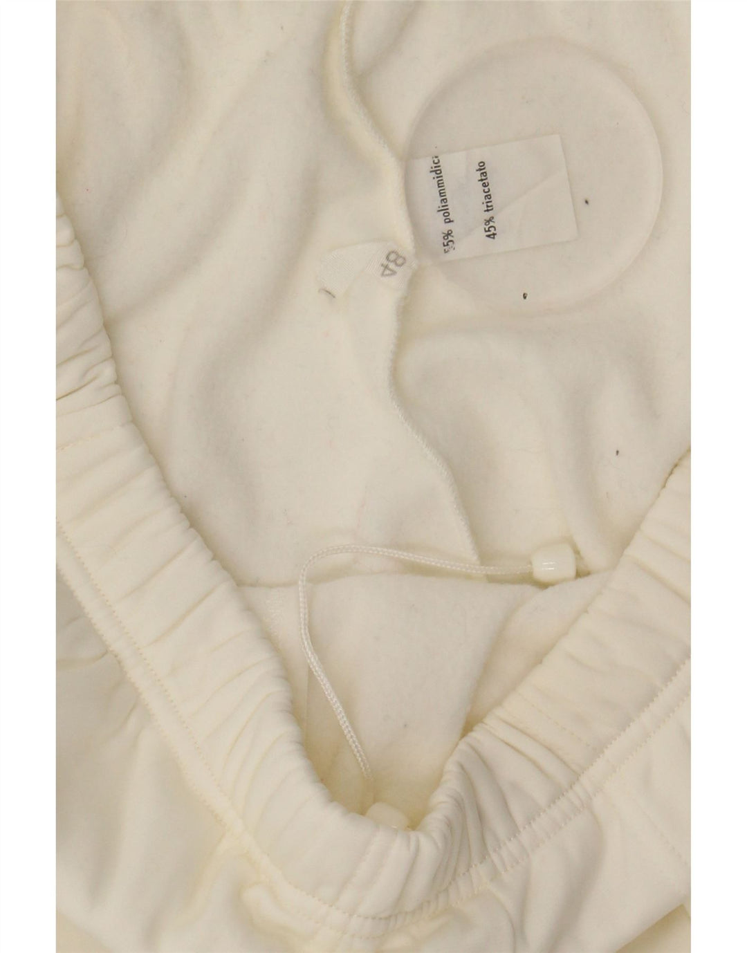 VINTAGE Mens Tracksuit Trousers IT 48 Medium Off White Polyamide Vintage Vintage and Second-Hand Vintage from Messina Hembry 