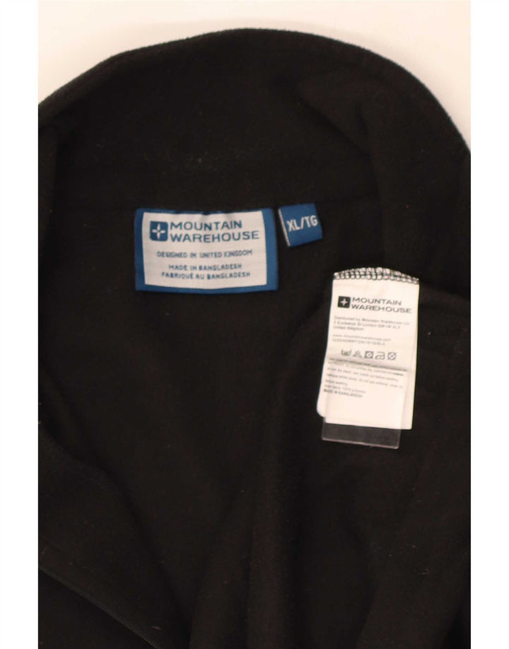 Mountain Warehouse Herre Zip Neck Fleece Jumper XL Sort Polyester