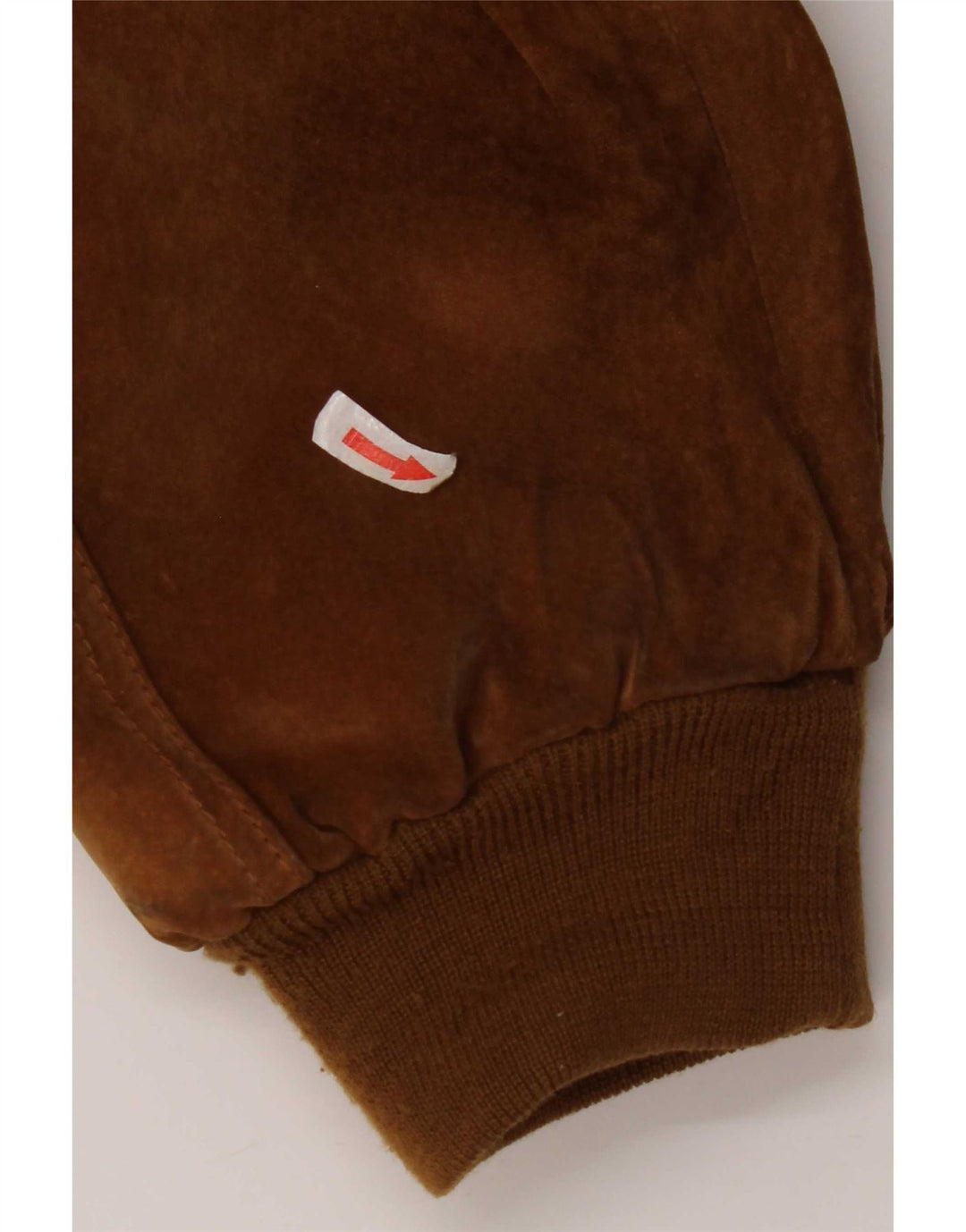 Vintage herre ruskind bomberjakke UK 40 Stor brun polyester
