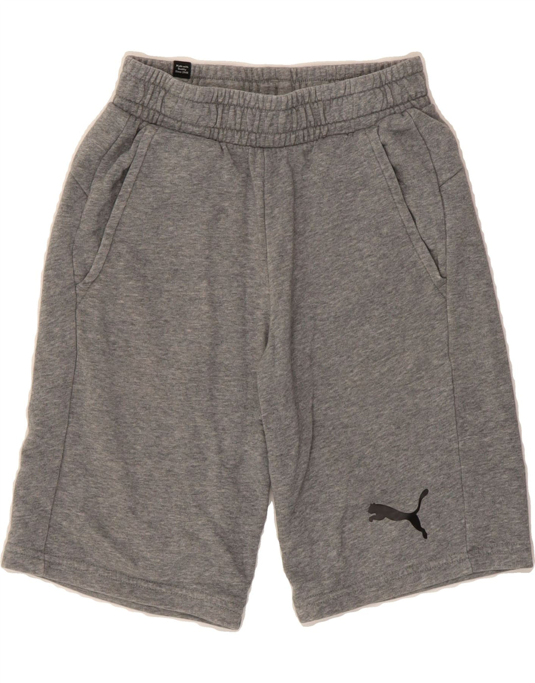 PUMA Womens Sport Shorts UK 4 XS  Grey Vintage Puma and Second-Hand Puma from Messina Hembry 