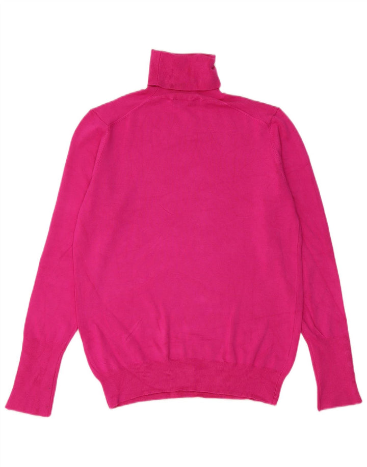 Zara Dame Rullehals Sweater UK 12 Medium Pink
