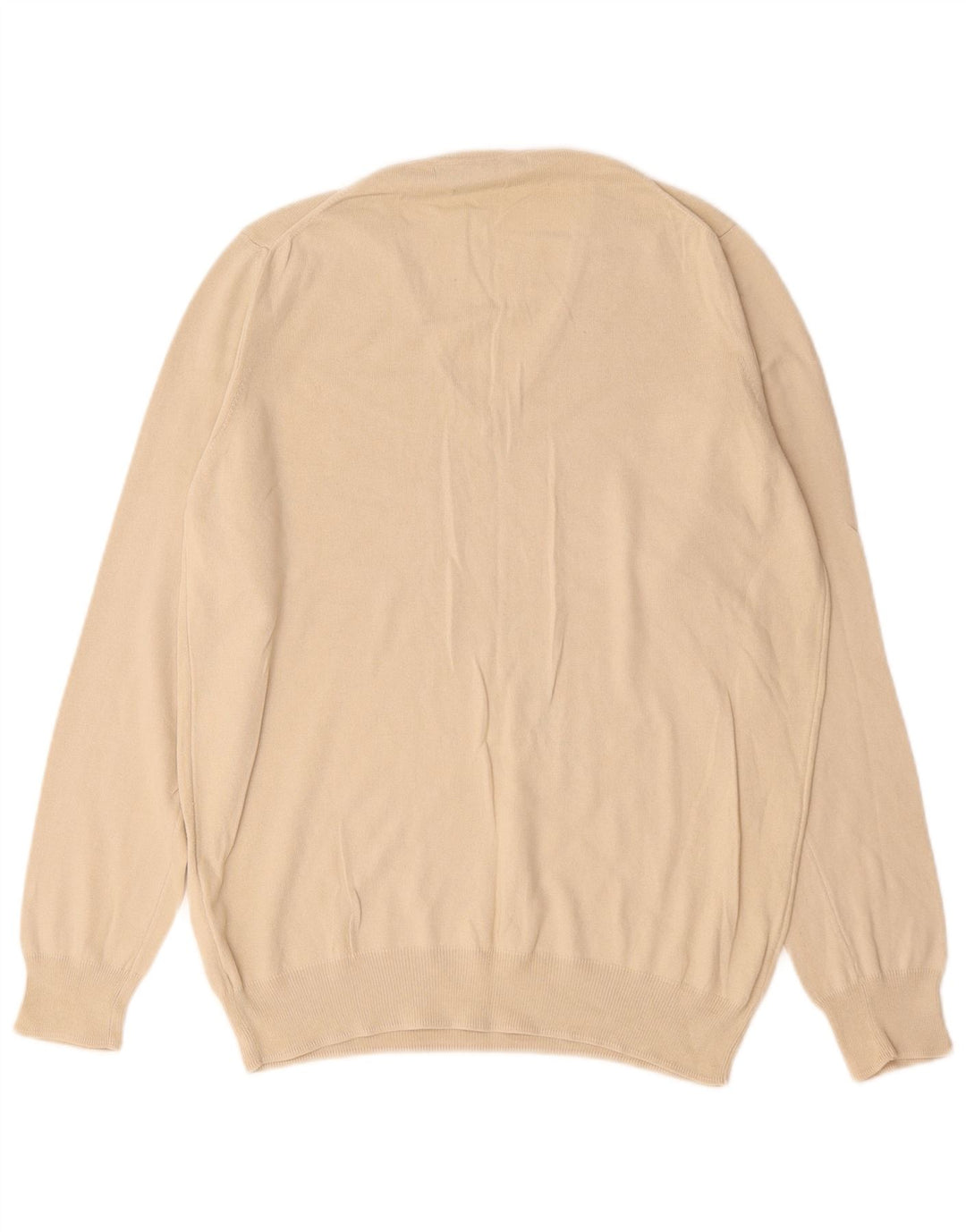 Zara Herre V-hals sweater Medium Beige Bomuld