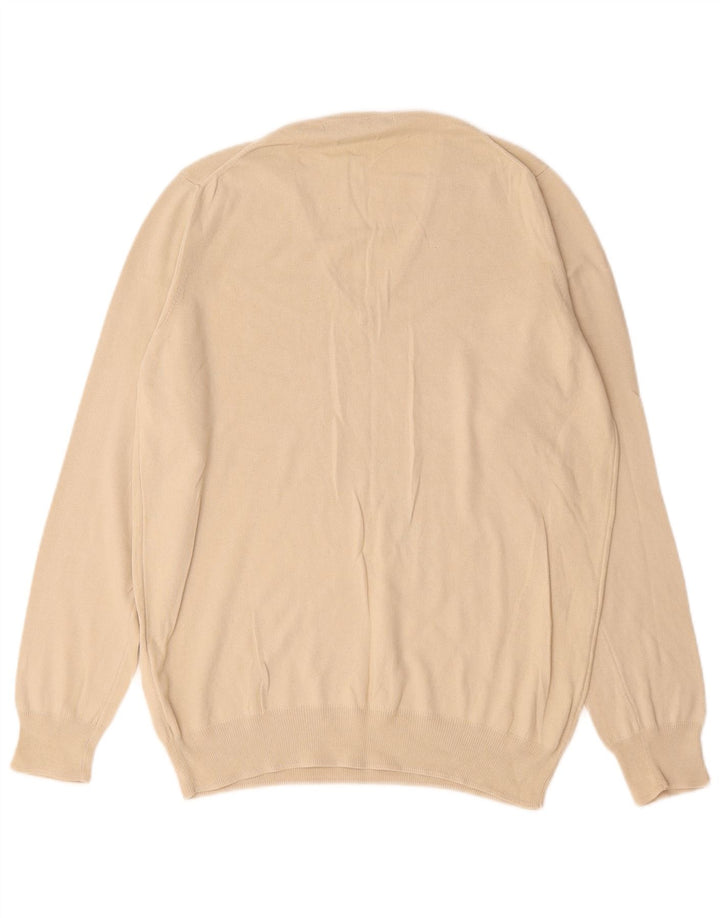 Zara Herre V-hals sweater Medium Beige Bomuld