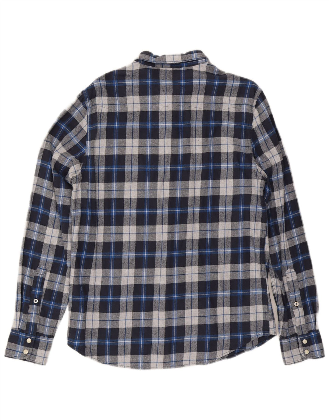 Lee Herre Regular Fit Flannel skjorte Medium Blue Ternet Bomuld