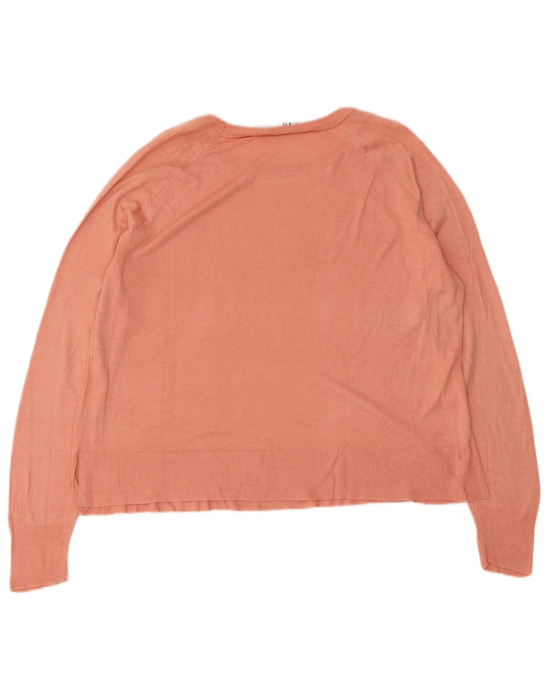 Zara Dame Oversized Bluse Top UK 10 Small Pink Viscose